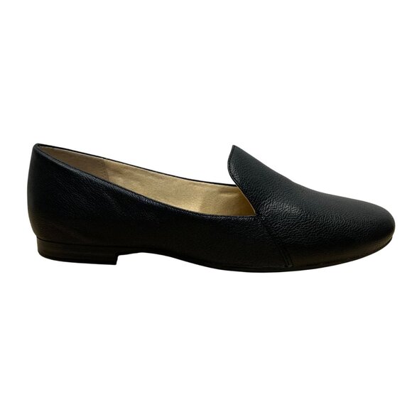 Naturalizer Women’s Black Leather Comfortable Slip-On  Emiline Loafers Size 8W - Picture 1 of 8